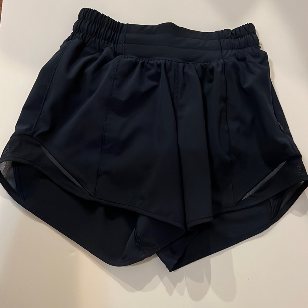 Lululemon Navy Hotty Hot shorts